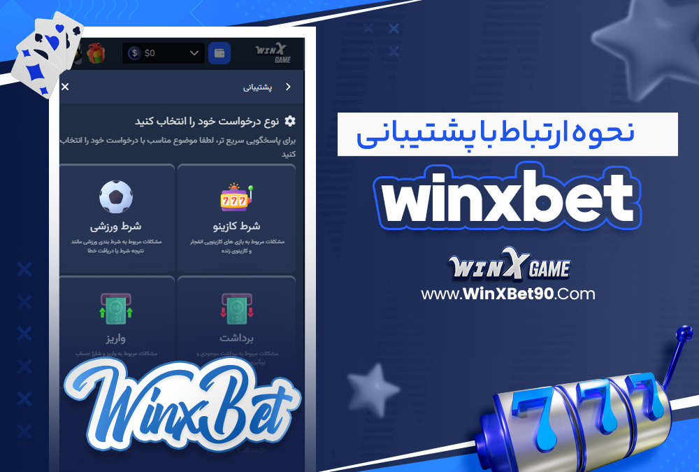 نحوه ارتباط با پشتیبانی winxbet